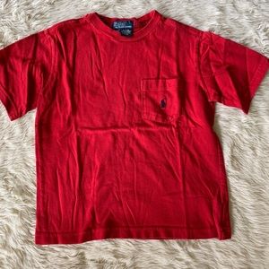 Red Polo Pocket Tee